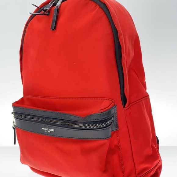 Michael Kors Kent Backpack In Red - Picture 3 of 11